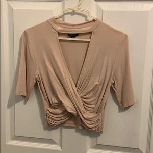 Top shop blush crop top
